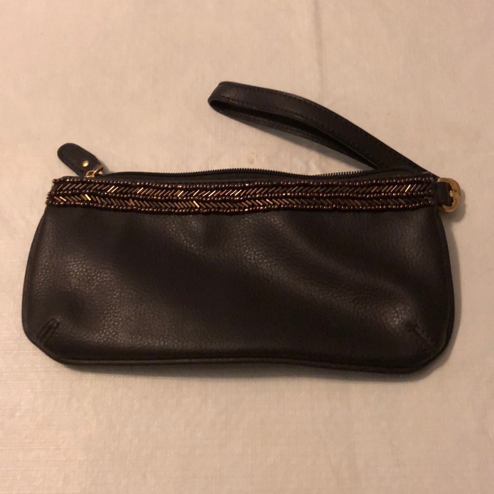 Dark Brown Loft Wristlet